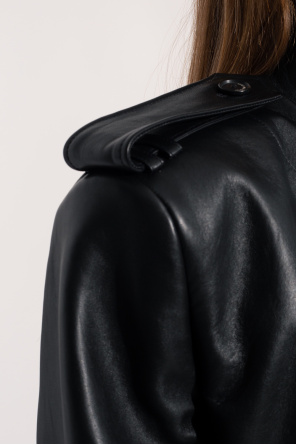 The Mannei ‘Arezzo’ leather fitted jacket