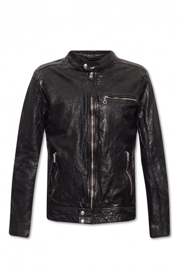 AllSaints ‘Reo’ leather biker Head jacket