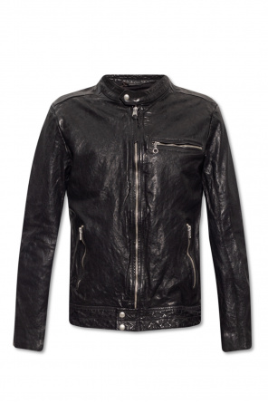 ‘reo’ leather biker jacket od AllSaints