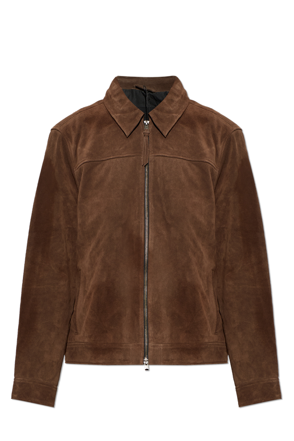 Suede 'Rhone' jacket with collar od AllSaints