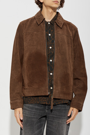 AllSaints Zamschjacke ‘Rhone’ mit Kragen