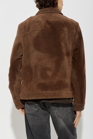 AllSaints Zamschjacke ‘Rhone’ mit Kragen
