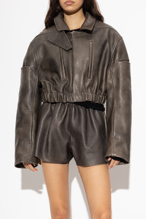 Rick Owens Chaqueta corta de piel