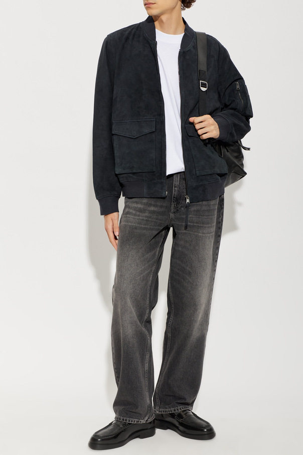 AllSaints Zamschjacke ‘Rokko’ im ‘Bomber’-Stil