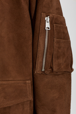 AllSaints Rokko’ suede bomber jacket
