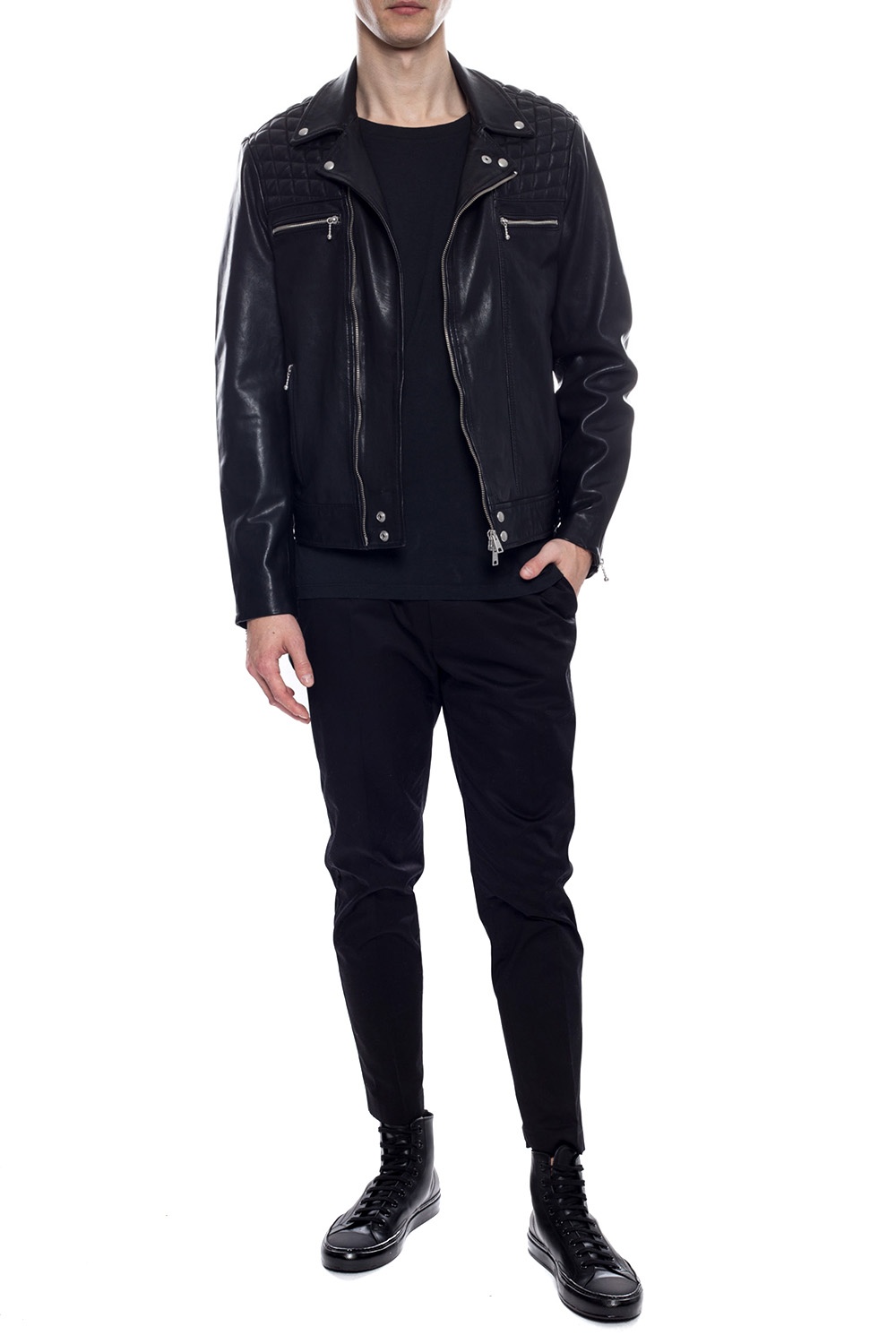 ronver leather biker jacket