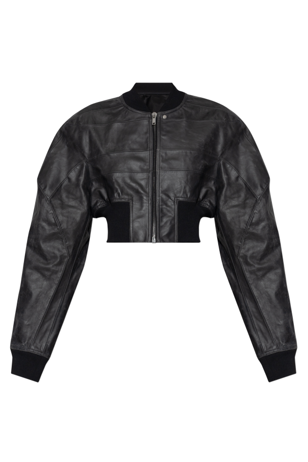 Leather jacket `Girdered` od Rick Owens