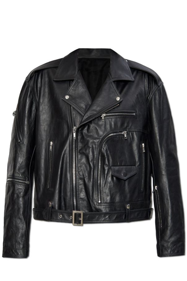 Leather jacket Cropped Jumbo Bauhaus Stooges, zdjęcie 1 Leather jacket Cropped Jumbo Bauhaus Stooges od Rick Owens