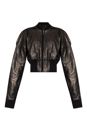 Leather jacket flight od Rick Owens