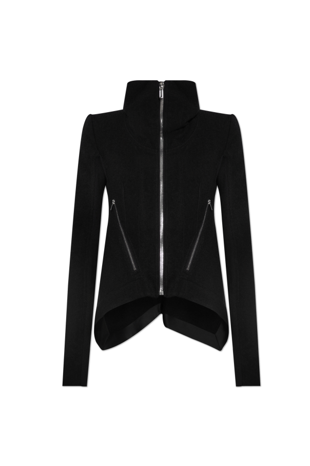 Asymmetric jacket with wide collar od Rick Owens