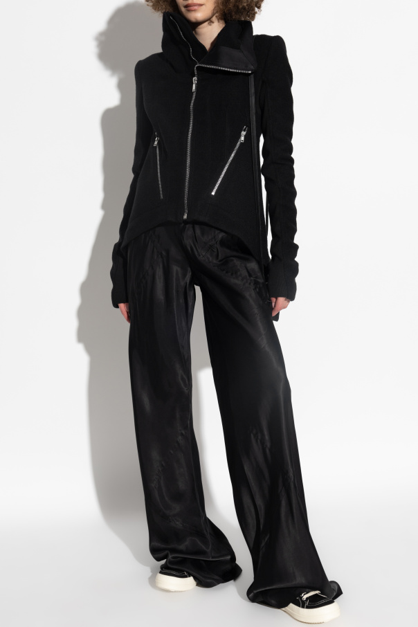 Rick Owens Chaqueta asimétrica con cuello ancho