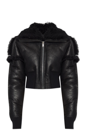 Short leather jacket