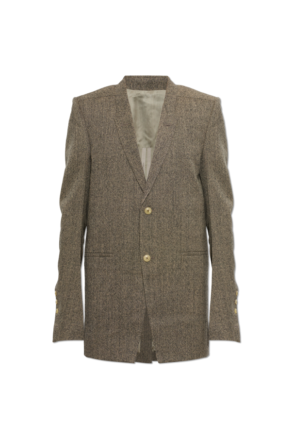 Wool blazer with single vent od Rick Owens
