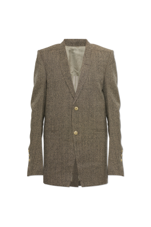 Wool blazer with single vent