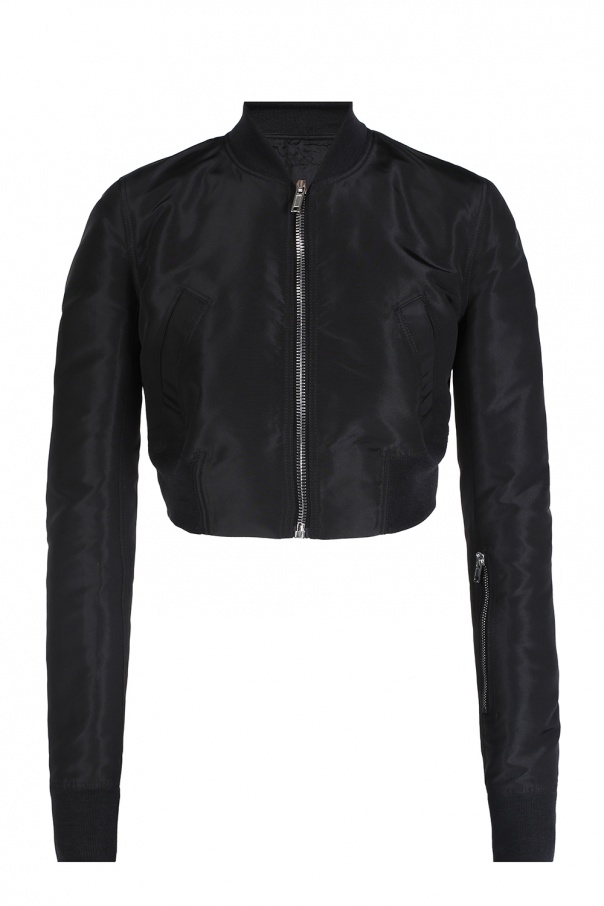 rick owens cropped flight bomber jacket