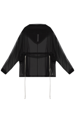 Silk blouse hooded tunic od Rick Owens