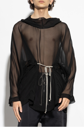 Rick Owens Seidenbluse Hooded Tunic