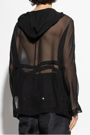 Rick Owens Seidenbluse Hooded Tunic