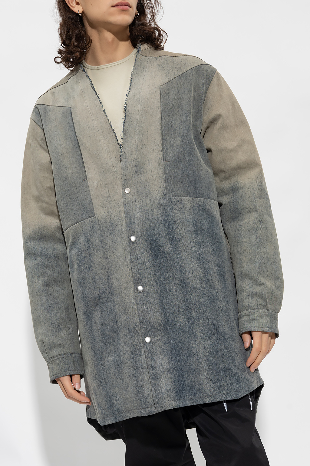 Rick Owens Raw-trimmed jacket