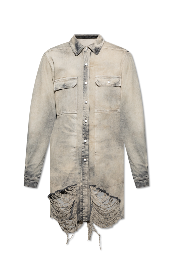 Denim jacket with vintage effect od Rick Owens