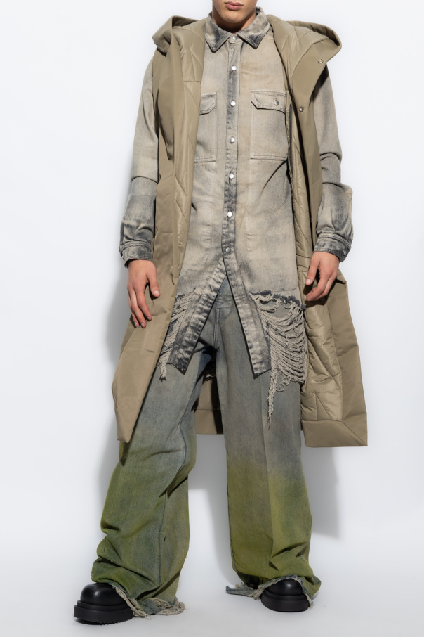 Rick Owens Denim Vert jacket with vintage effect