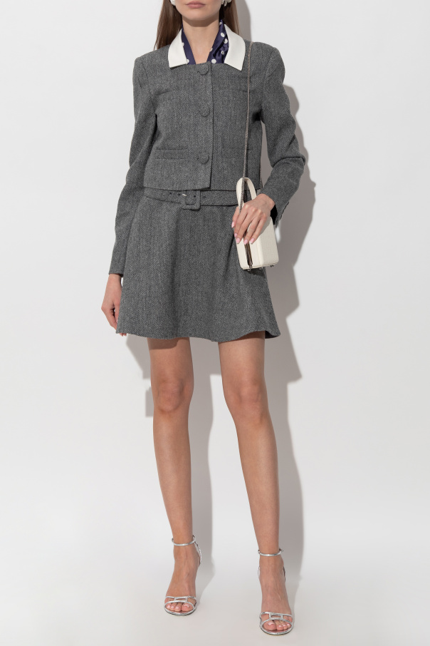 Self-Portrait Blazer mit abnehmbarem Schal