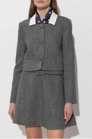 Self-Portrait Blazer mit abnehmbarem Schal