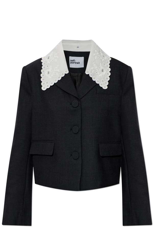 Blazer with detachable collar od Self-Portrait