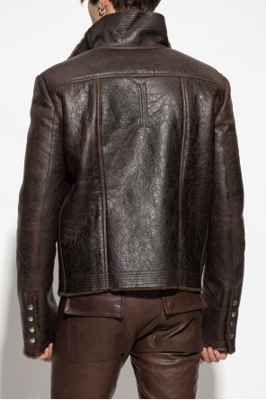 Rick Owens ‘Bauhaus’ shearling jacket with pockets