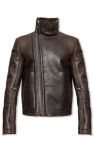 Rick Owens BROWN ‘Bauhaus’ shearling jacket with pockets