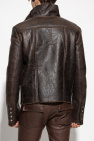 Rick Owens BROWN ‘Bauhaus’ shearling jacket with pockets