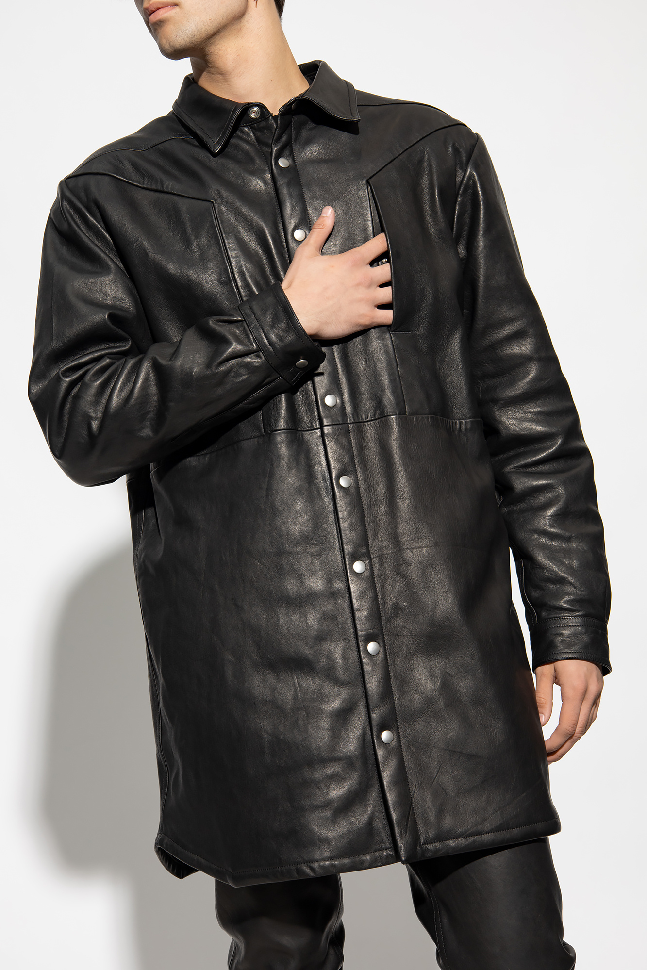 Black ‘Jumbo’ leather jacket Rick Owens - Vitkac GB