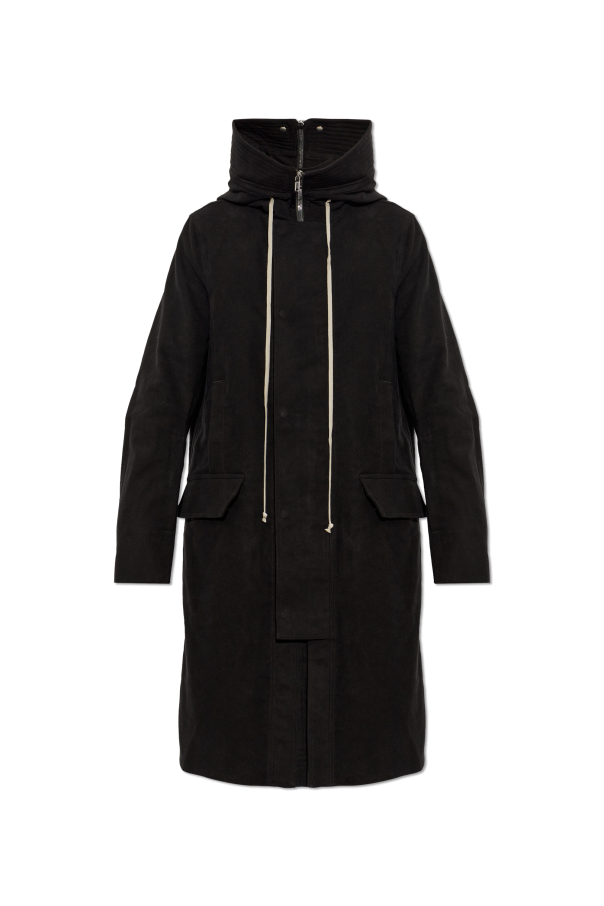 Insulated jacket with stand-up collar od Rick Owens