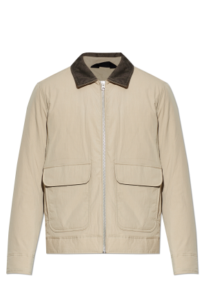 Jacket with corduroy collar