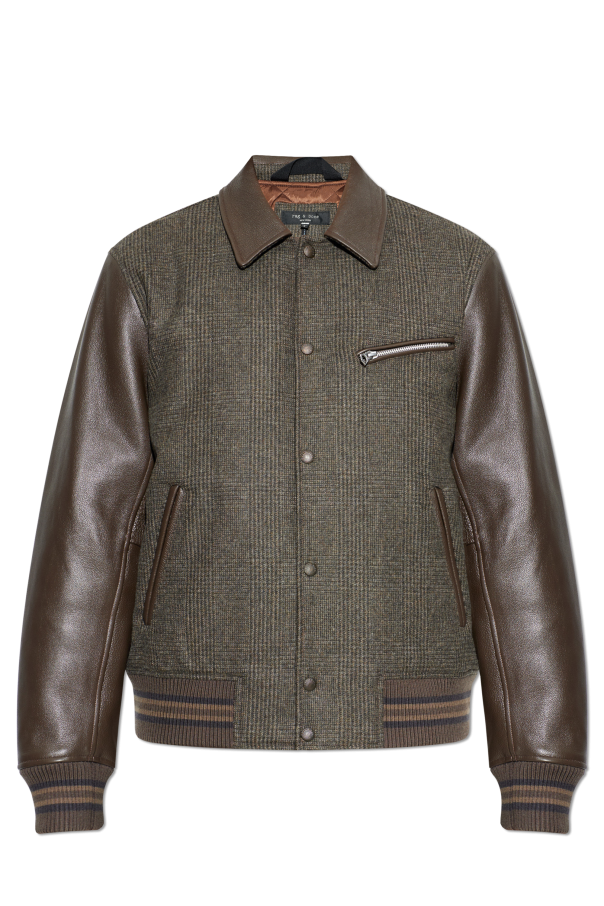 Wool jacket with leather sleeves od Rag & Bone 