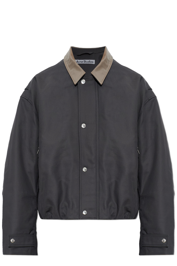 Insulated jacket with a leather collar od Acne Studios