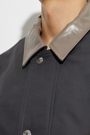 Acne Studios Insulated jacket with a leather collar