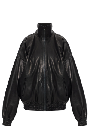Leather jacket with ‘vintage’ effect