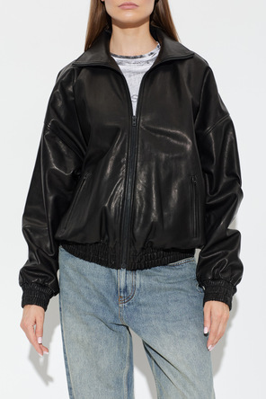 Acne Studios Geacă de piele cu efect ‘vintage’