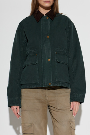 Acne Studios Denim jacket with suede collar
