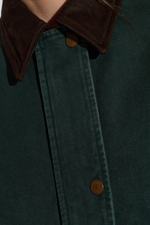 Acne Studios Denim jacket with suede collar
