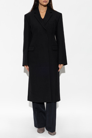 Acne Studios Casaco de lã com uma única racha