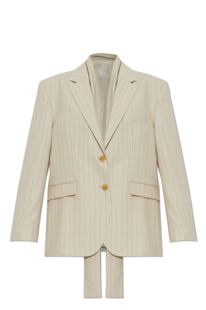 Wool blazer with decorative scarf