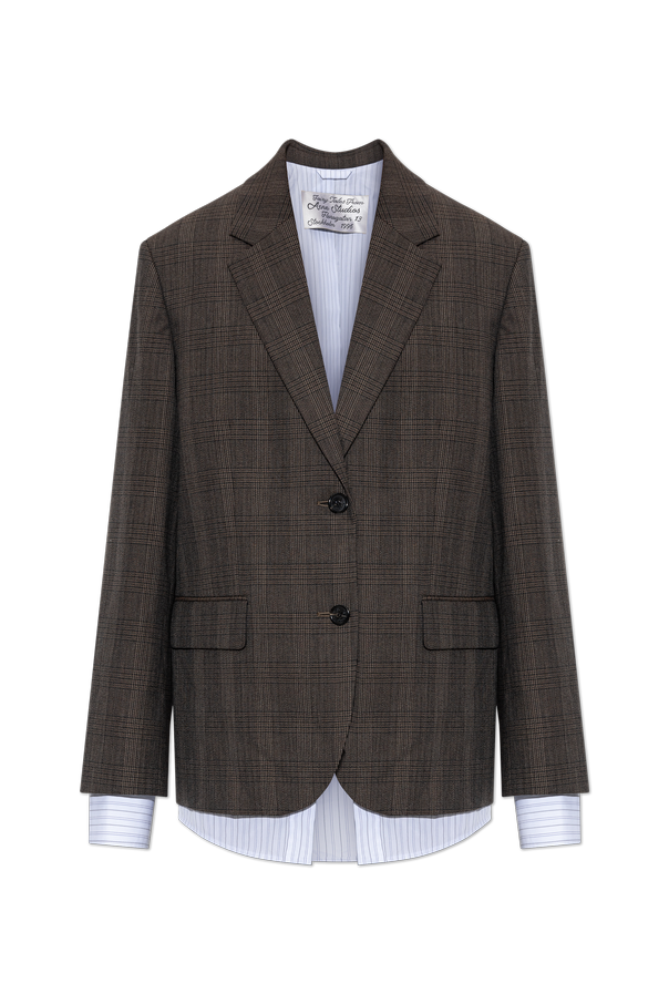 Acne Studios Blazer com padrão aos quadrados