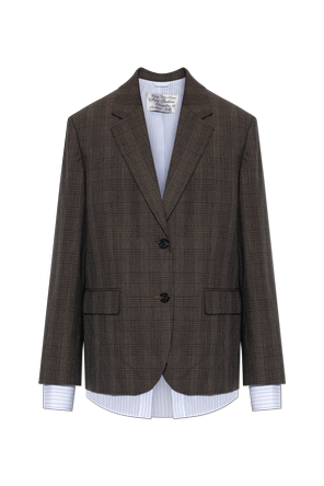 Blazer com padrão aos quadrados
