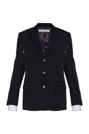 Wool jacket with open lapels