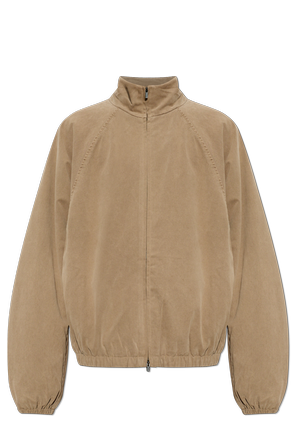 Insulated jacket with a stand-up collar