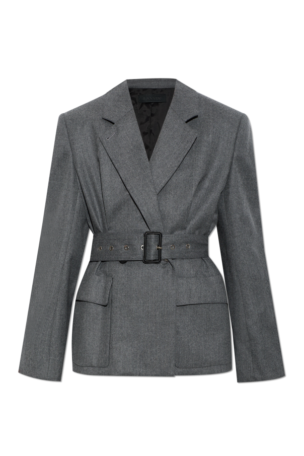 Wool blazer with belt od Lanvin