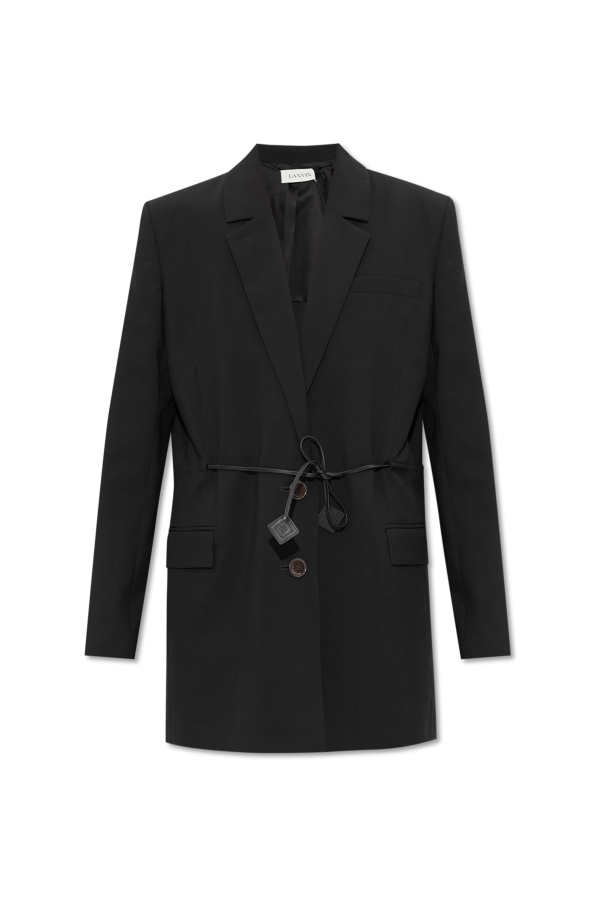 Lanvin Wool blazer with leather ties
