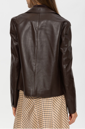 Lanvin Leather logo-print jacket